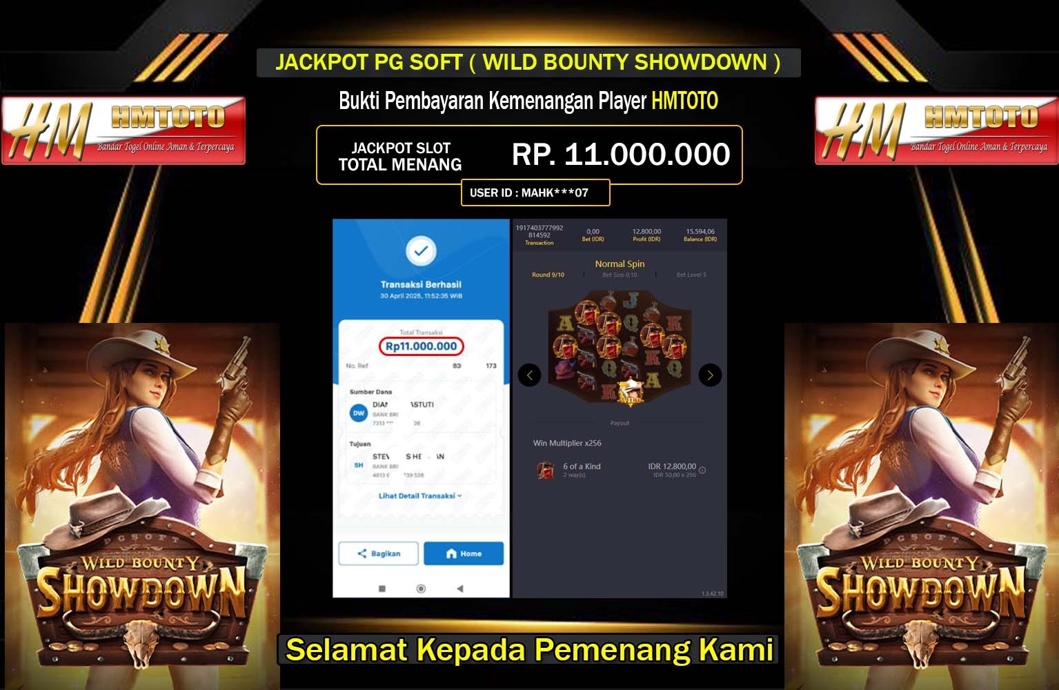 HMTOTO JACKPOT Wild Bounty Showdown Rp.11.000.000,- LUNAS