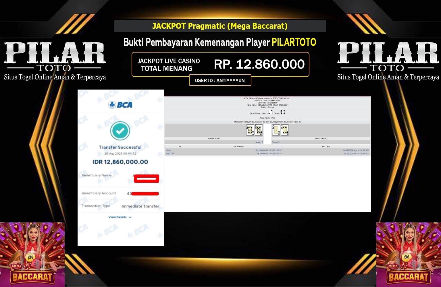 PILARTOTO JACKPOT CHINESE SPEED BACCARAT Rp.12.860.000,- LUNAS