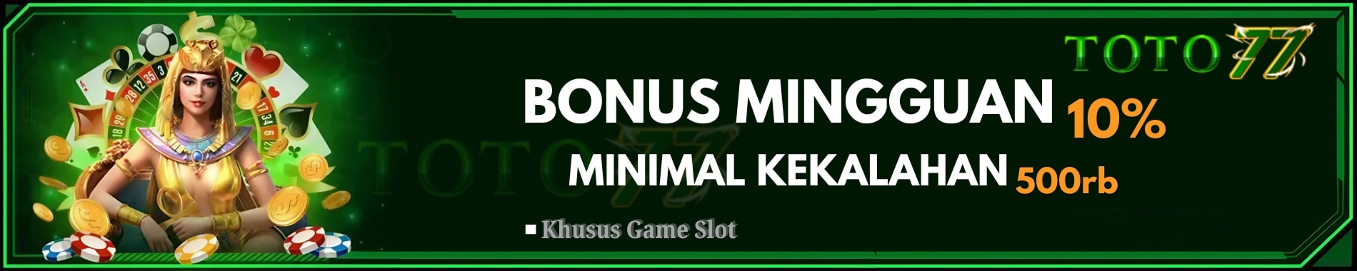 BONUS CASHBACK MINGGUAN SLOT